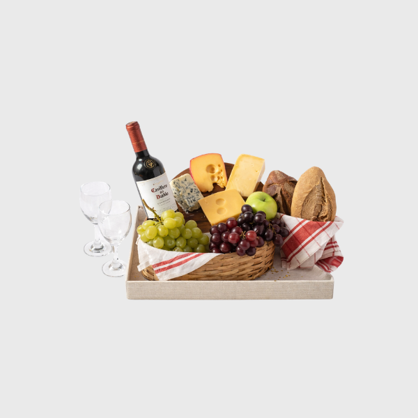 Cesta Wine & Cheese